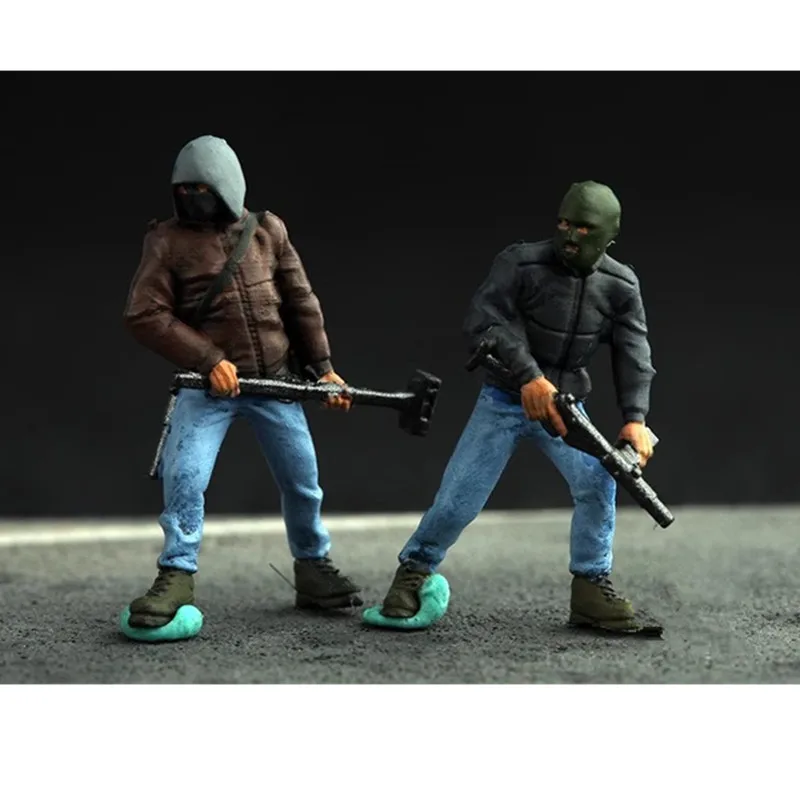 โมเดลเรซิ่นทาสีขนาด 1:72 ชุด 8 ตัว ทหารจอมดุ สำหรับประกอบฉาก DIY ของสะสม ตกแต่ง