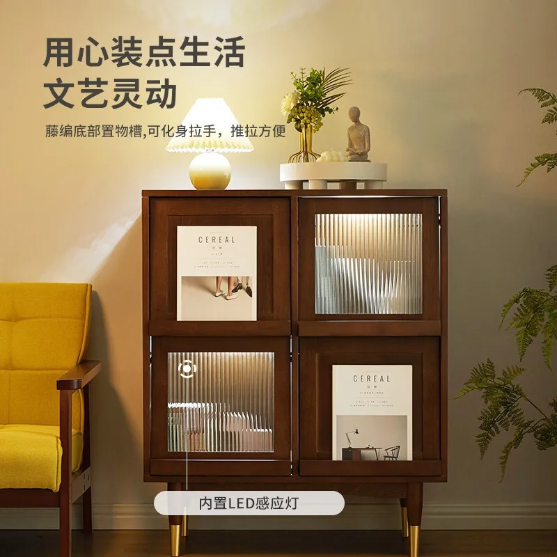 Bucket cabinet Solid wood chest cabinet Bedroom, household locker Modern simple living room side Bucket