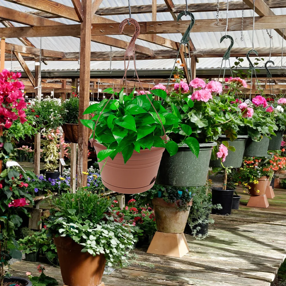 

2Pcs Hanging Basket Plastic Hanging Planter for Indoor Outdoor Balcony Garden Flower Pot Baskets for Plants Outdoor Planters