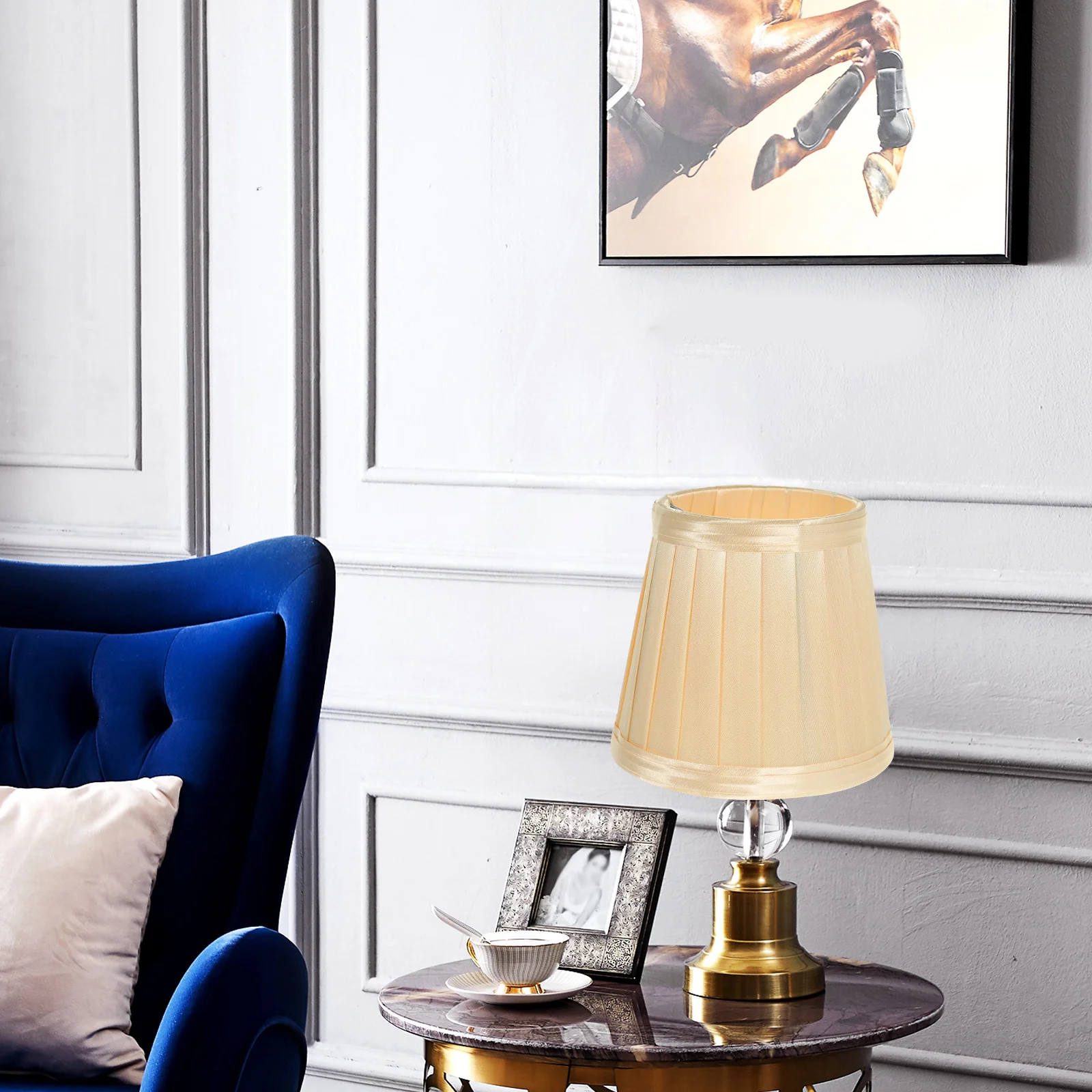 

European Lampshade White Iron Cloth Table Floor Lamp Cover Shade for Indoor Home Hotel Bedroom Study Small Lampshades