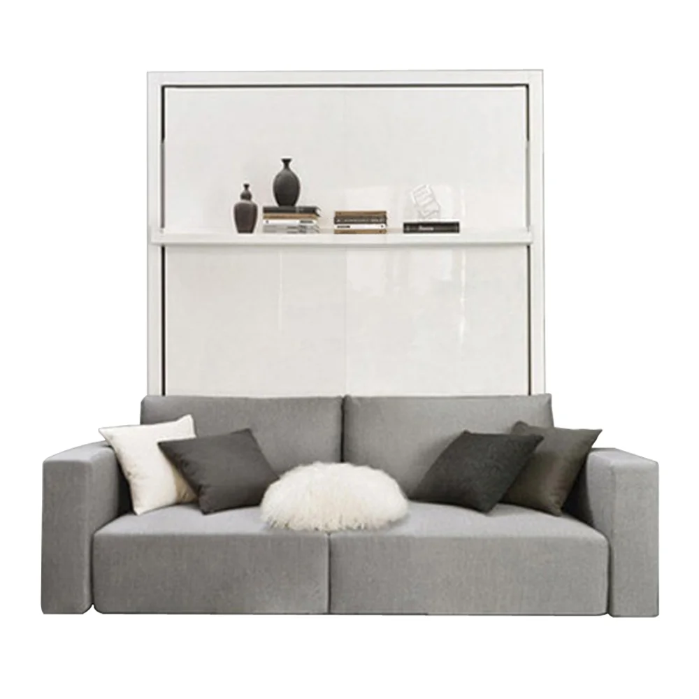 -For High Custom Queen Full Size Space Saving Furniture Compact Sleeping Arrangement Pull Out Bed Murphy Bed Design With Sofa&