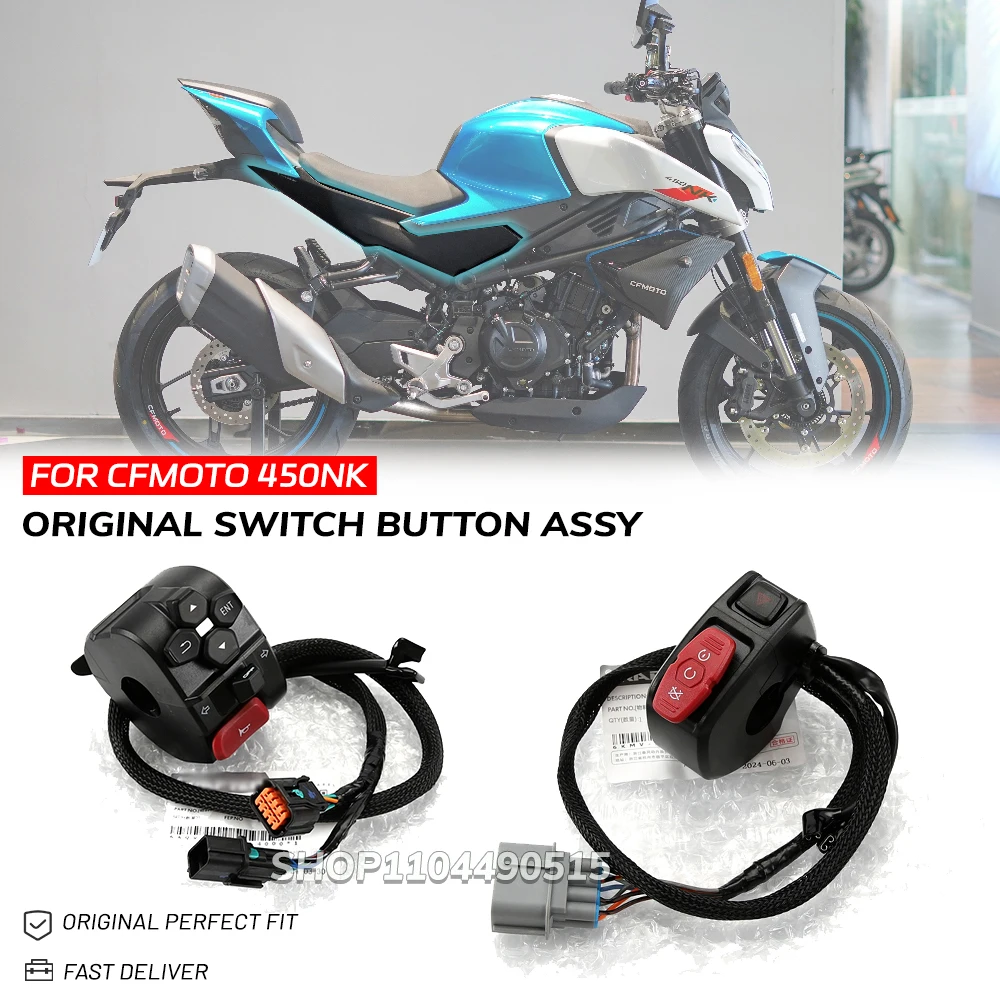 

Left and right hand switch handle Button to activate horn ignition headlight steering switch For CFMOTO 450NK 450 NK