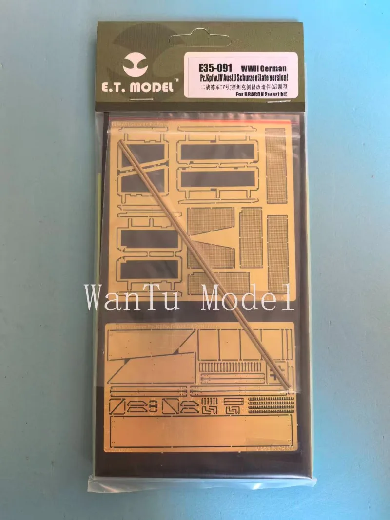ET MODEL E35-091 1/35 WWII German Pz.Kpfw.IV Ausf.J Schurzenlate (Late) Photo-Etched Upgrade Set For Dragon Smart Kit