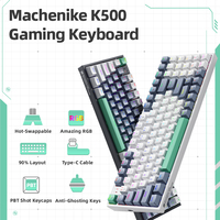 Mechanical Keyboard Gaming Keyboard Machenike K500 Wired Keyboard Hot Swappable 94 Keys RGB Light Mac Windows