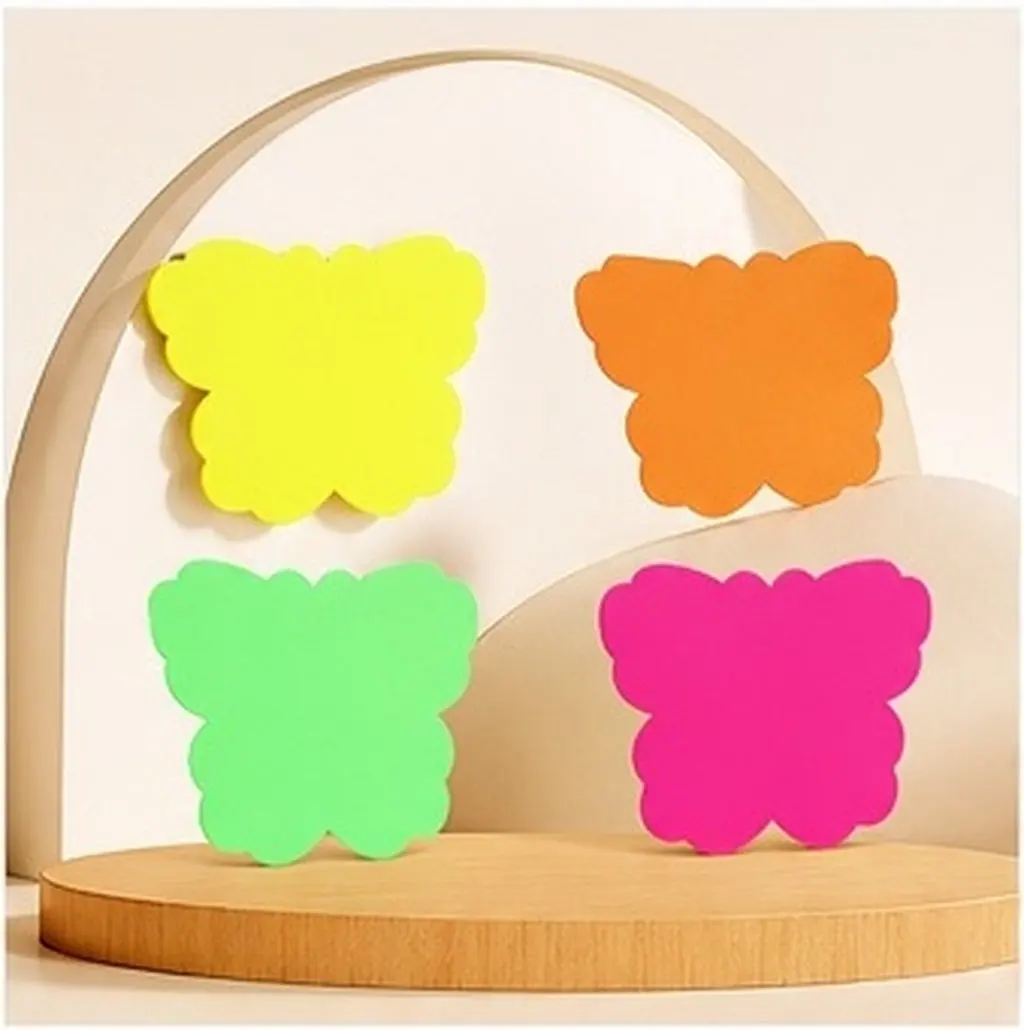 40Pcs Butterflies Shape Paper Price Tags Bright Color Label Signs for Supermarket Mall Retail Store Commercial Sale Stickers