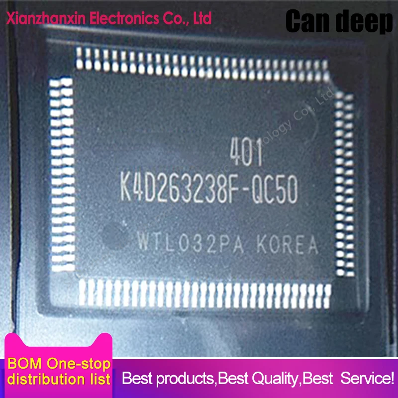 1pcs/lot K4D263238F-QC50 K4D263238F 4D263238 TQFP100  LCD chip  in stock