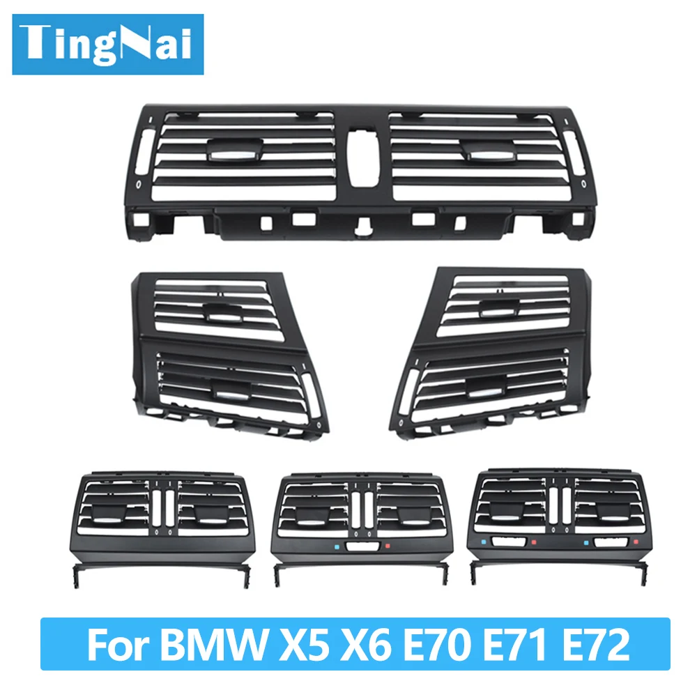 LHD RHD Front Central Left Right Rear Air Conditioning AC Vent Grille Outlet Cover For BMW X5 X6 E70 E71 E72 2007-2013