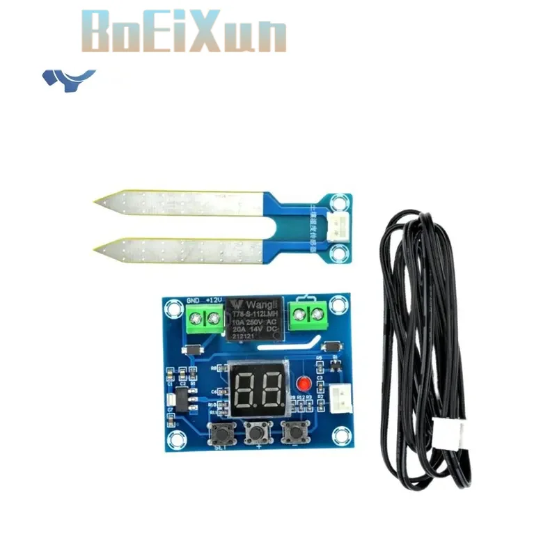 XH-M214 Humidity Controller Soil Sensor Module 20-99%RH Automatic Control Irrigation Computer System Red Digital Display Module