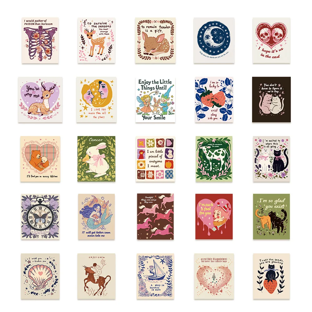 

10/30/50PCS Weird Creative Art Illustration Sticker DIY Phone Laptop Luggage Skateboard Graffiti Decals Fun for Kid