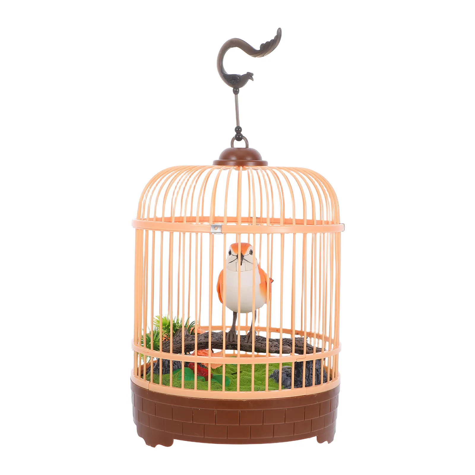 Simulation Decoration Realistic Halloween Christmas Cage Bird Toys Children Party Favors Christmas Stocking Stuffers Voice