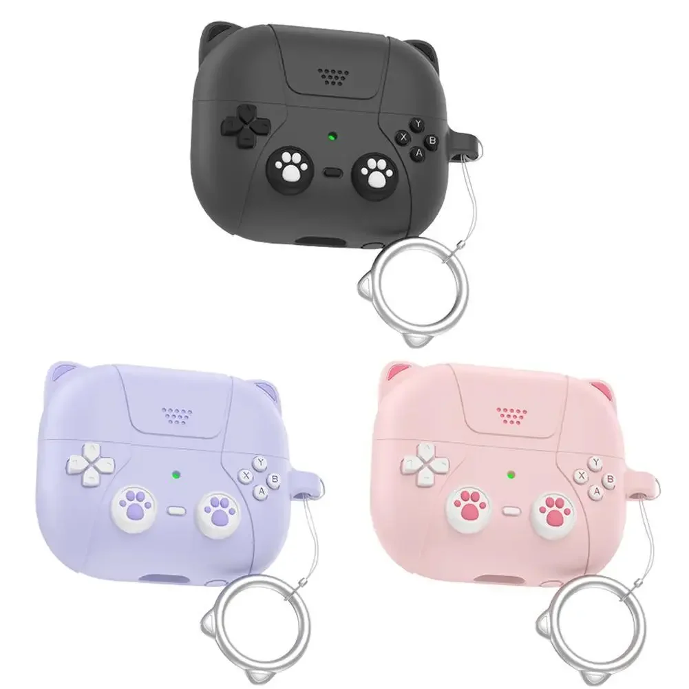 

Soft Shell Case Cover Suitable For Samsung Galaxy Buds 3 / Buds3pro Case Cute Style 3D Cat Claw Design Protector with Key Chain