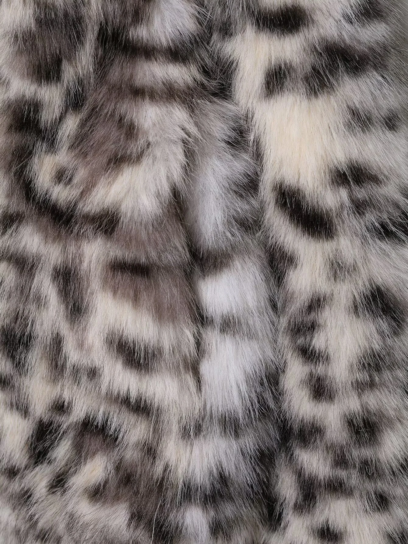 ZERAINS 2025, Herbst neuer Stil, luxuriöser Kragen, Kunstpelz, Leopardenmuster, Tierdruck, Kunstpelzjacke