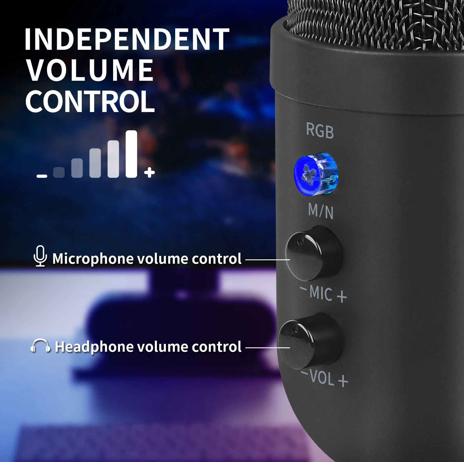 MU900 Micro Condenser Phòng Thu Âm USB Micro Cho Máy Tính Máy Tính Xem Video Trực Tuyến Chơi Game Podcast Hát Chân Đế Mic