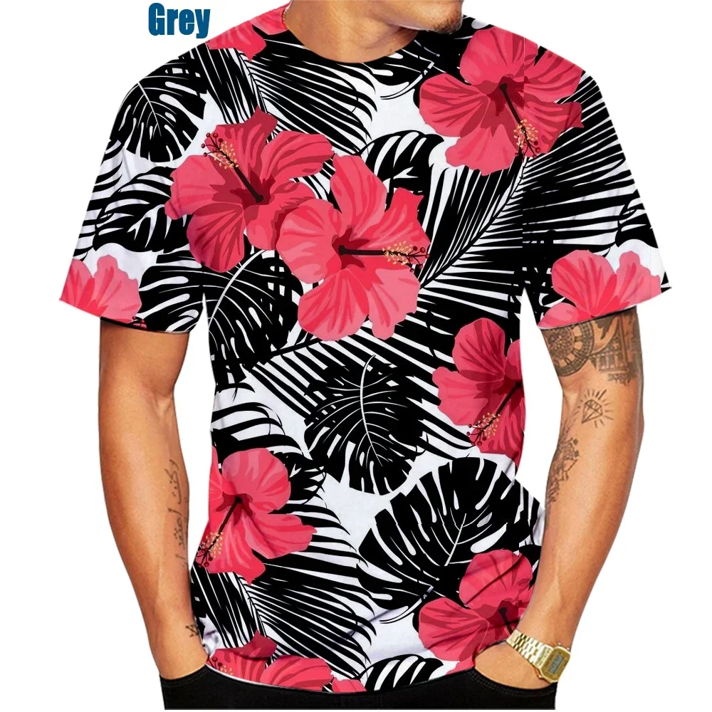 Hawaiian Party Shirt Short Sleeve 3d Printed Men's Palm Pattern Plus-size Relaxed Casual Breathable Quick Drying Outdoor Top