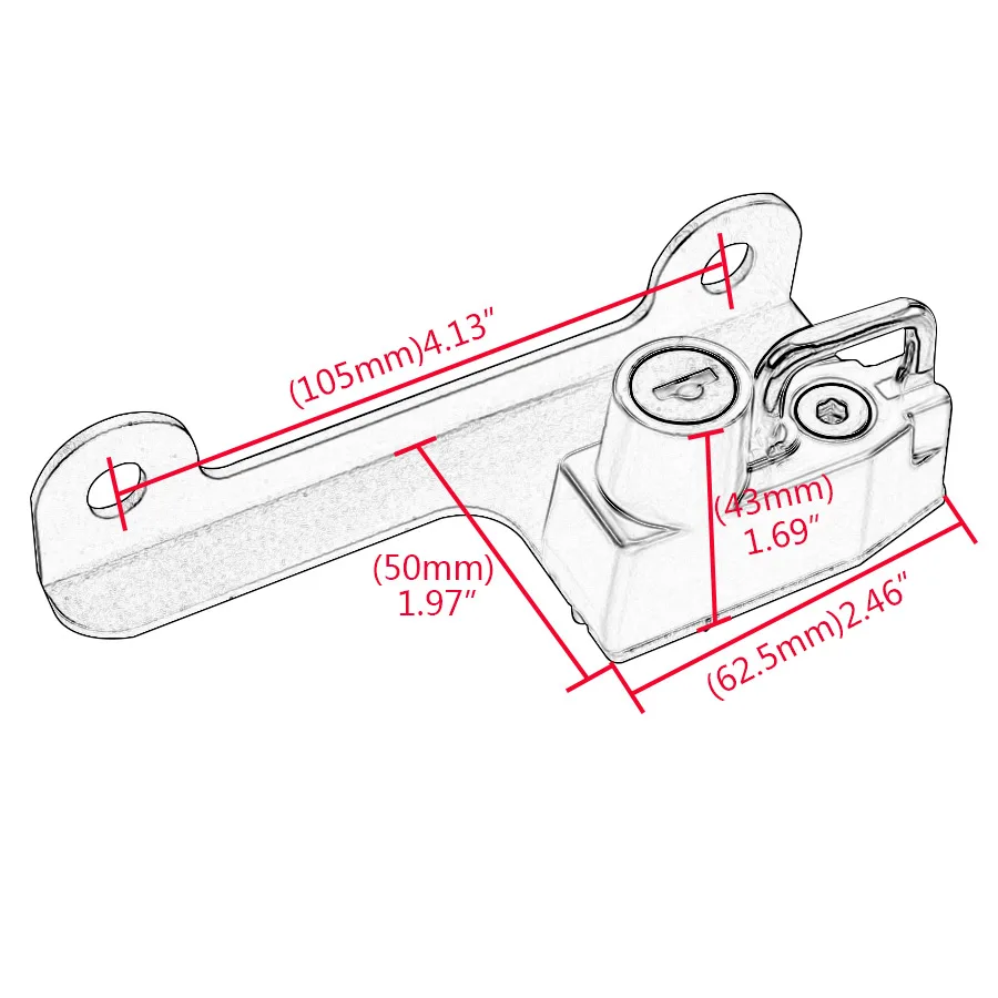 Motorcycle Sets Helmet Lock Mount Hook With 2 Keys For BMW R1250GS R1200GS Adventure LC 2013-2019