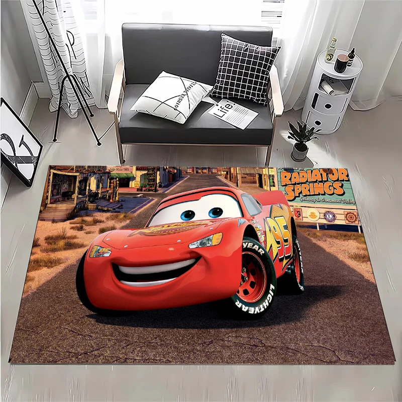 Disney Lightning Mcqueen Car tappeto per grandi aree tappeto 3D per la casa soggiorno ragazzo bambini camera da letto divano zerbino Decor tappetino