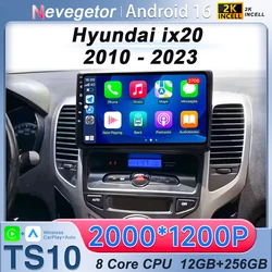 Android 16 For Hyundai ix20 ix-20 2010 - 2023 Carplay Android Car Radio Player Multimedia IPS QLED Navigation GPS Wifi Head Unit