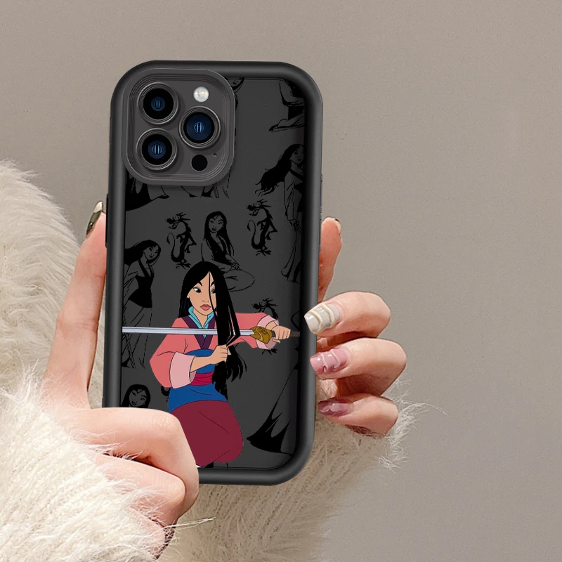 Disney Mulan Cartoon Girl For Apple iPhone 15 14 13 12 Pro Max Mini 11 XS X XR 8 7 6 Plus Eye Ladder Cover Capa Fundas