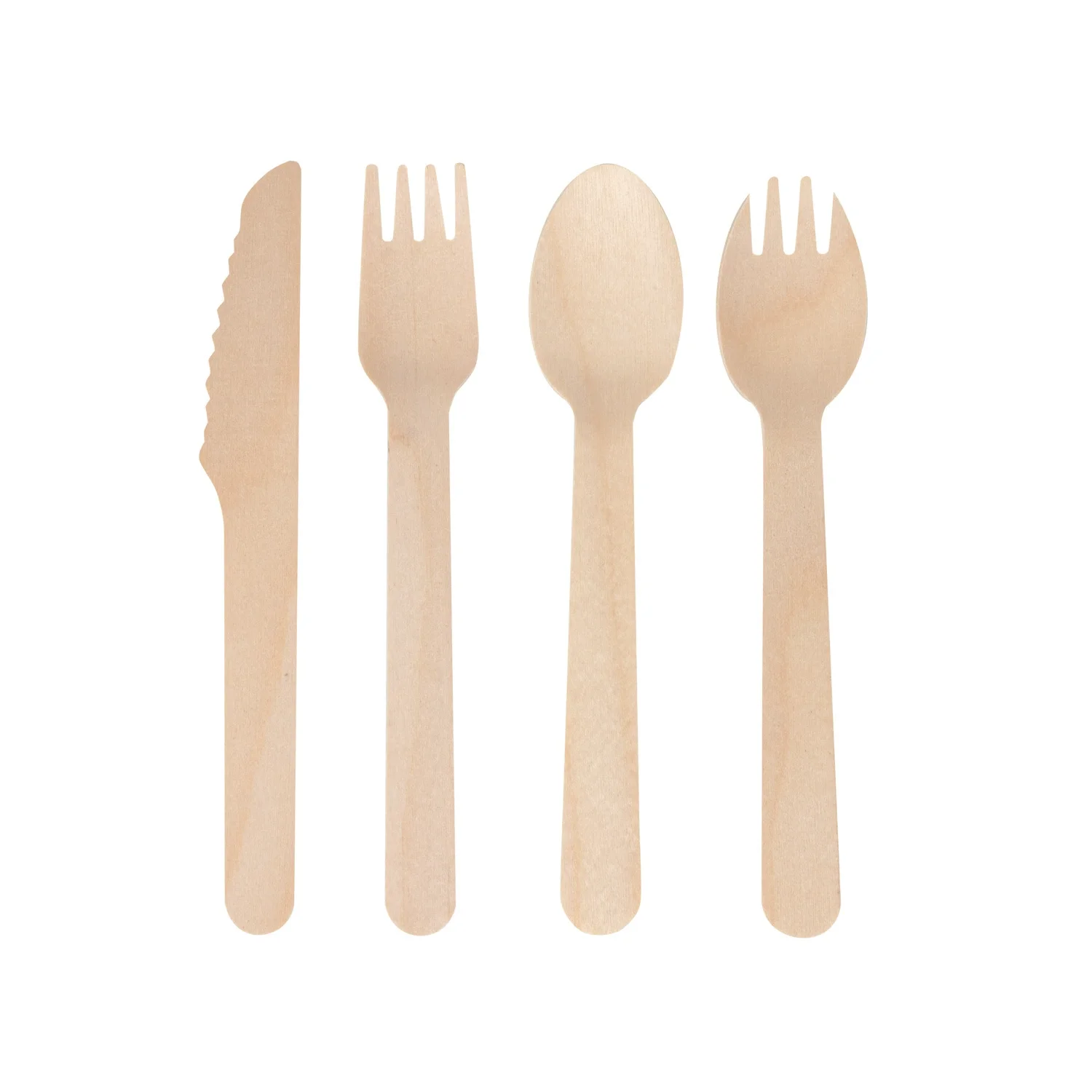 50/100PCS Disposable Wooden Knives Forks Spoons Disposable Cutlery Birthday Parties Weddings Family Dinners Dining Tools