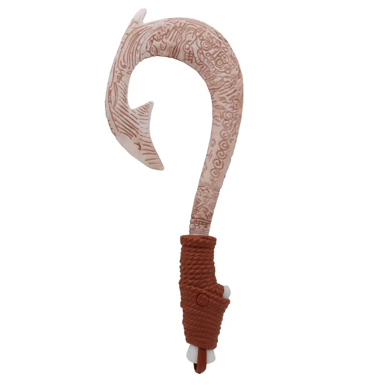 Disney moana 2 faca de anzol com luz anime dos desenhos animados oceano aventura cosplay maui arma clássico crianças brinquedos presentes natal