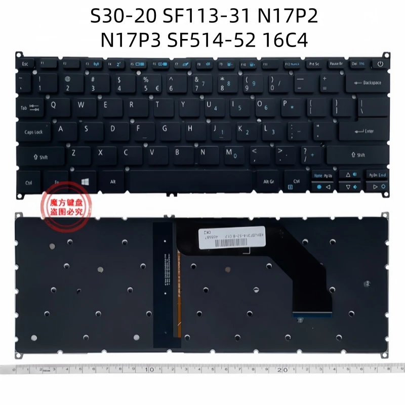 New Laptop US English Layout Keyboard For Acer S30-20 SF113-31 N17P2 N17P3 SF514-52 N16C4