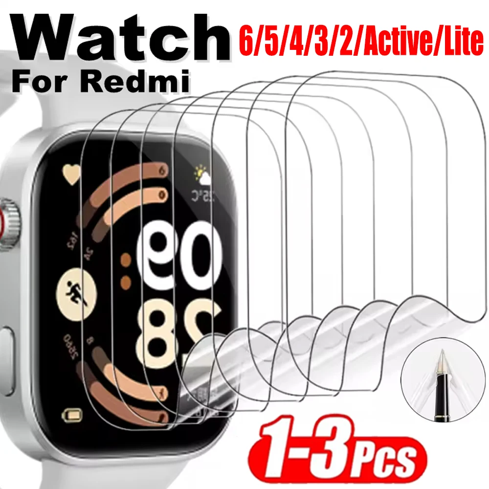 1-5Pcs Hydrogel Film Screen Protector For Redmi Watch 6 5 4 