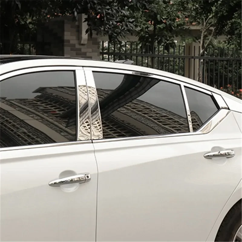 WELKINRY For Nissan Altima L34 6th Generation 2019-2025 Teana 4th Gen Car Body Door Window Middle B C Column Pillar Post Trim