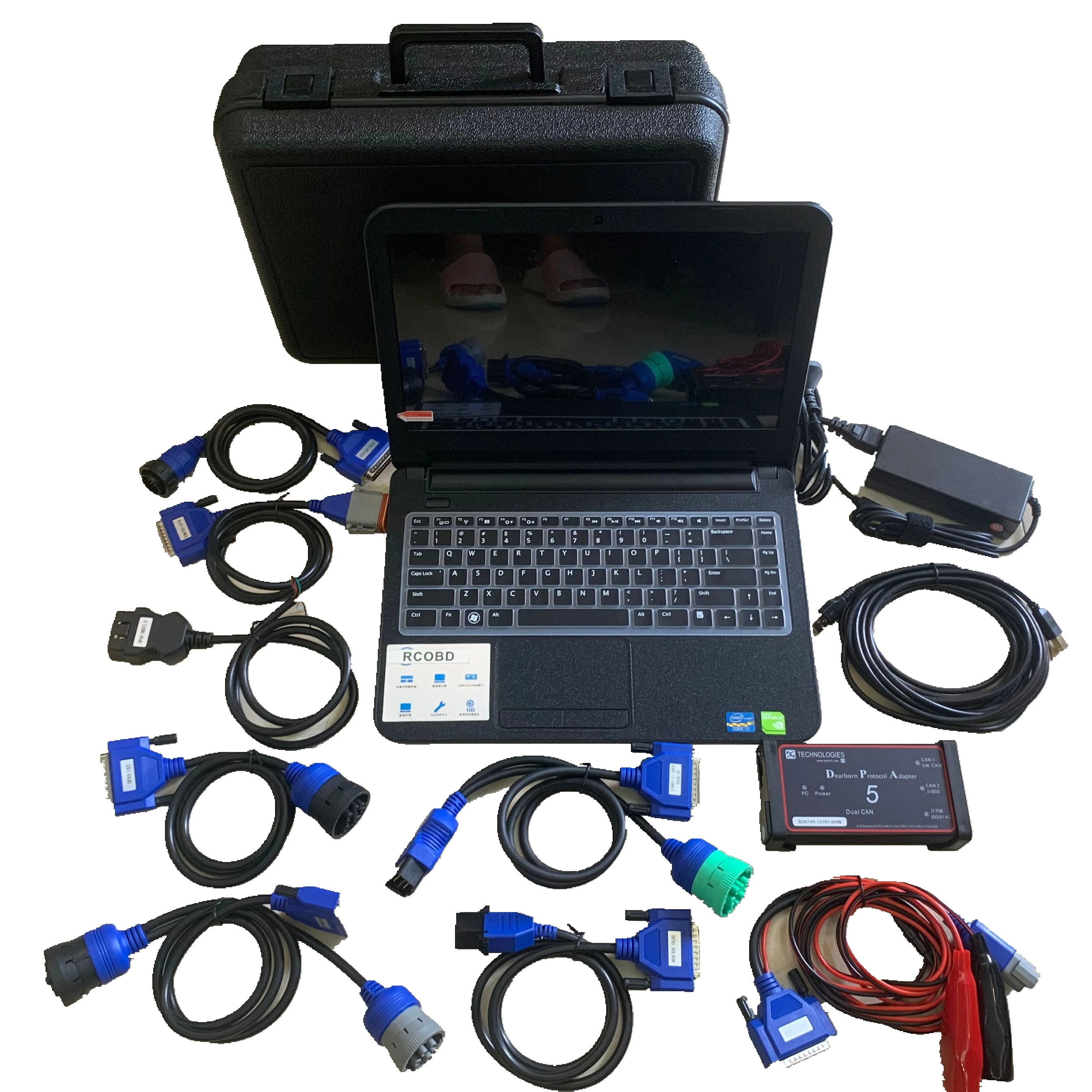 Heavy Duty Truck DPA5 Dearborn Protocol Adapter Connect by USB Software in New Laptop 3421 I5 CPU 8G RAM Auto Diagnostic Tool