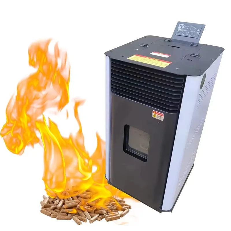Modern Real Fire Circulation Burning Stove Energy-Saving Biomass Pellet Boiler Radiator Heater