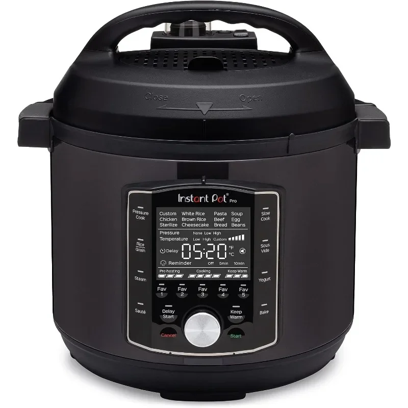 Instant Pot Pro (8 QT) 10-in-1 Pressure Cooker, Slow Cooker, Rice/Grain Cooker, Steamer, Sauté, Sous Vide, Yogurt Maker