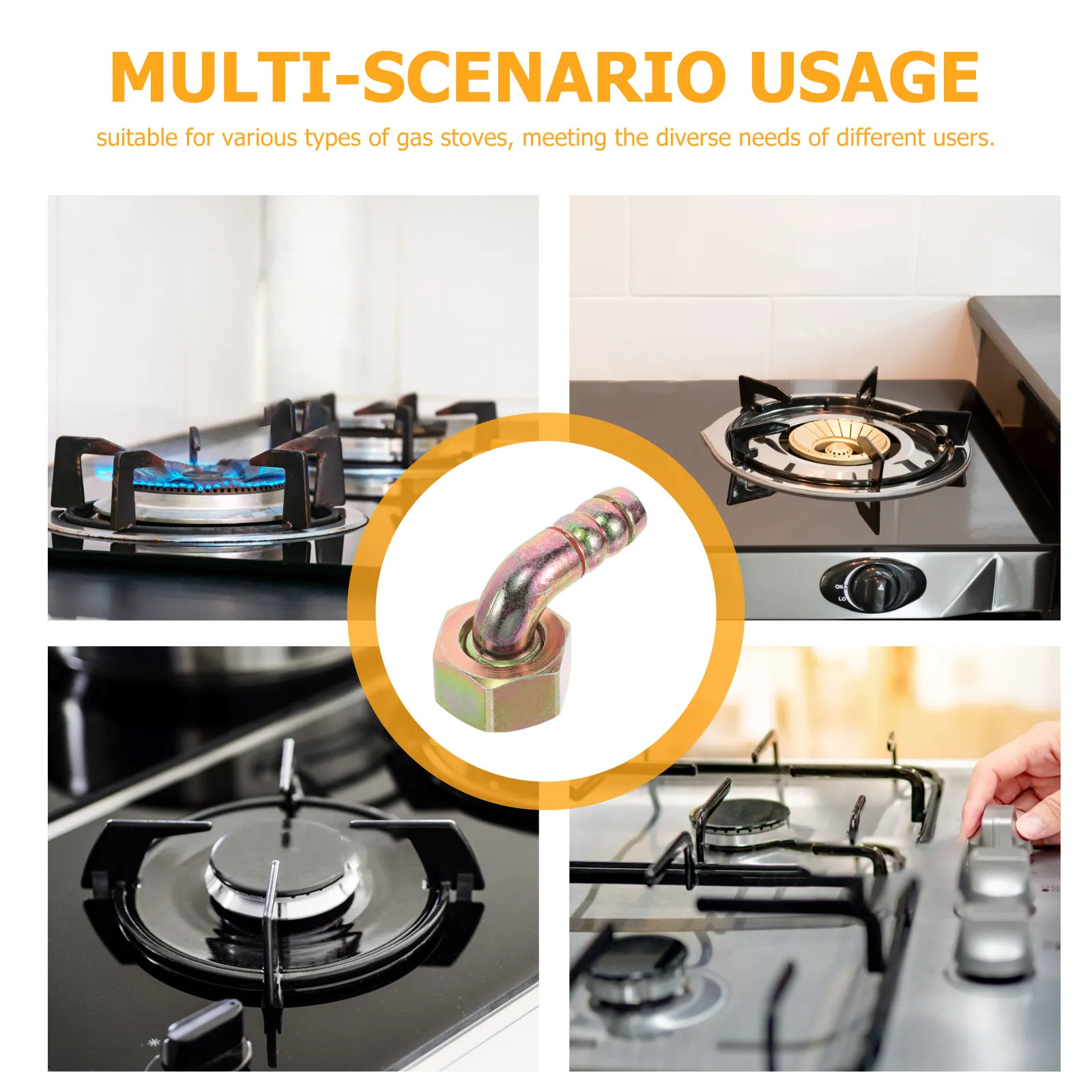 

Металлический адаптер-соединитель для газовой плиты, легкая установка, для кухонного газового шланга, фитинг для пропанового шланга