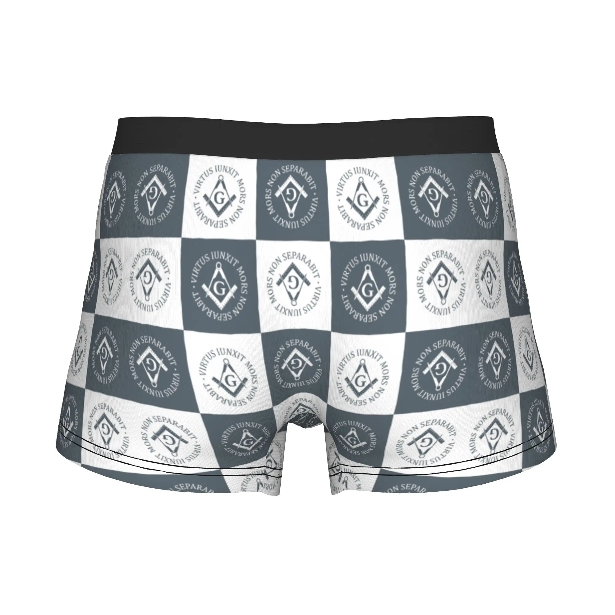 Freemasonry Sign Underwear Male Print Masonic Boxer Shorts Panties Briefs Soft Underpants