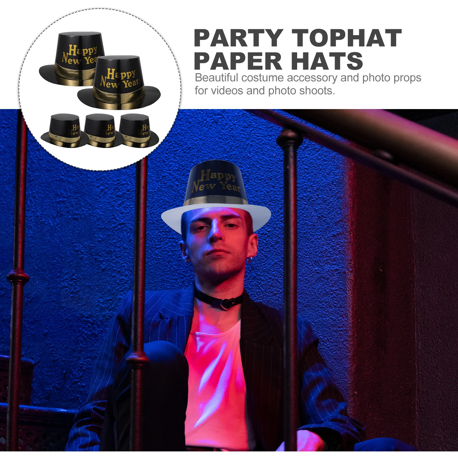 

5pcs Party Birthday Hats New Year Paper Caps For Festival Celebration Kids Diy Costume Accessory Holiday Decorations