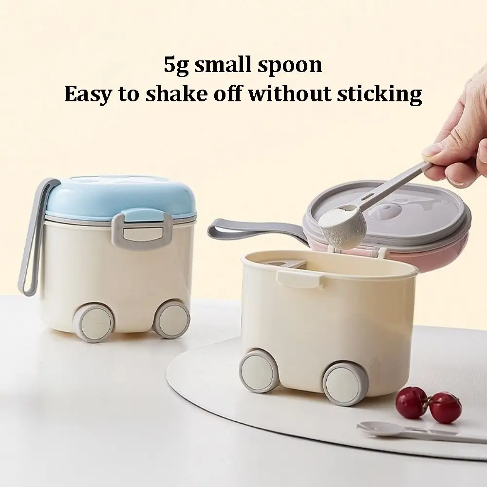 Leak-Proof Formula Dispenser Moisture-proof with Scoop Fork Formula Container Safe BPA-Free Milk Powder Dispenser for Infant