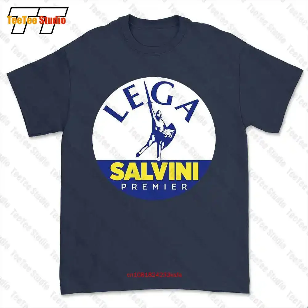 تي شيرت Lega Salvini Premier Logo إيطاليا إيطاليا تي شيرت 898V