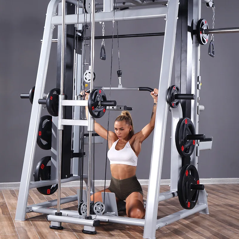 Gym fitness muti functional trainer squat rack strength training bodybuilding smith machine power cage gym equipment