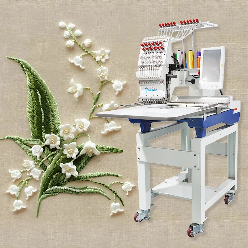 1201 901 Computerized Monogram Automatic 12 Needles Embroidery Machine /High Speed 1 Head Embroidery Machine