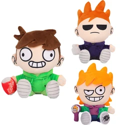 Eddsworld Plush Toy Edd Matt Tom Sitting Style Hugging Soft Doll Tord Stuffed Animal for Anime Children and Fans Home Decoration