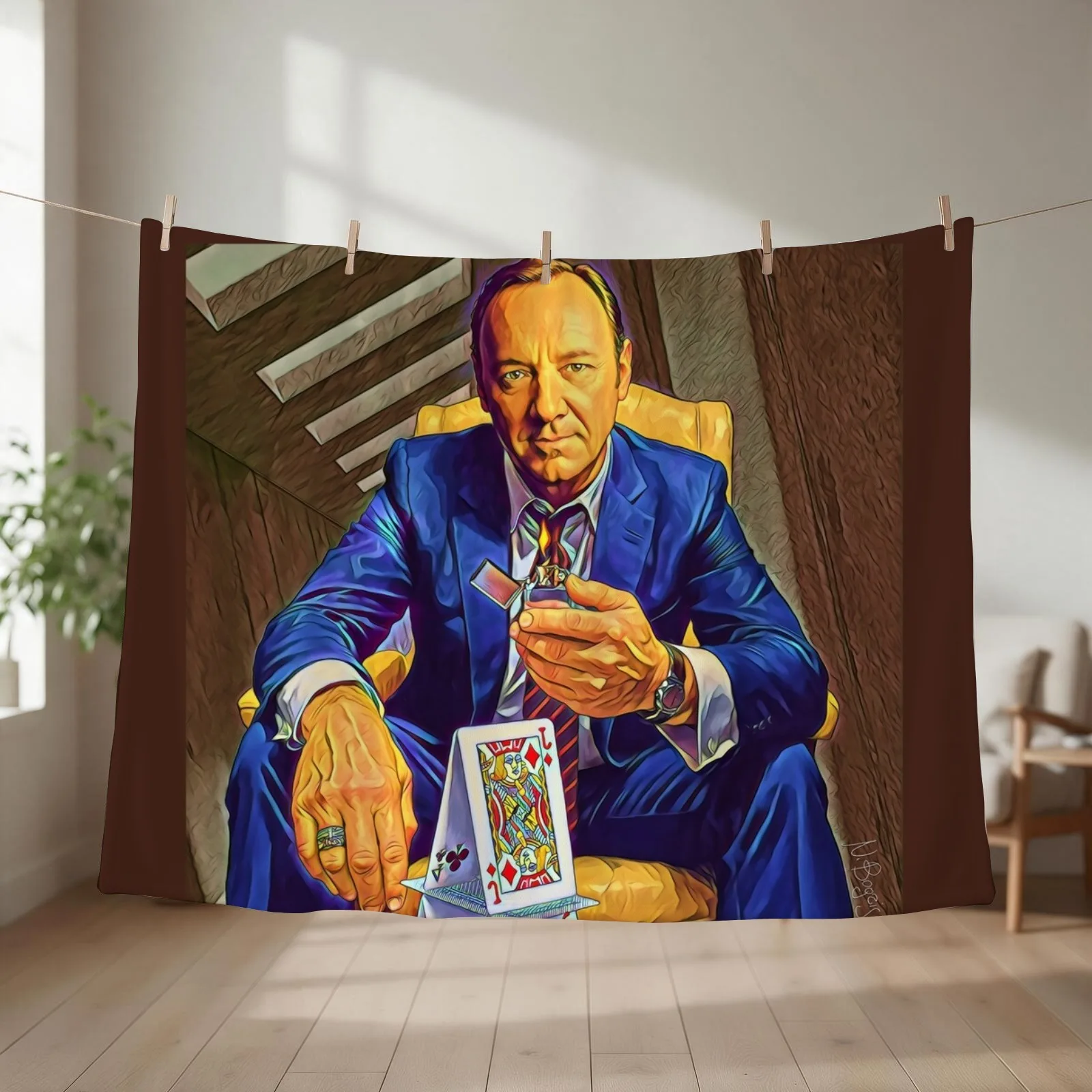 Burning the Cards Throw Blanket couch cozy soft plush fuzzy picnic outdoor blanket