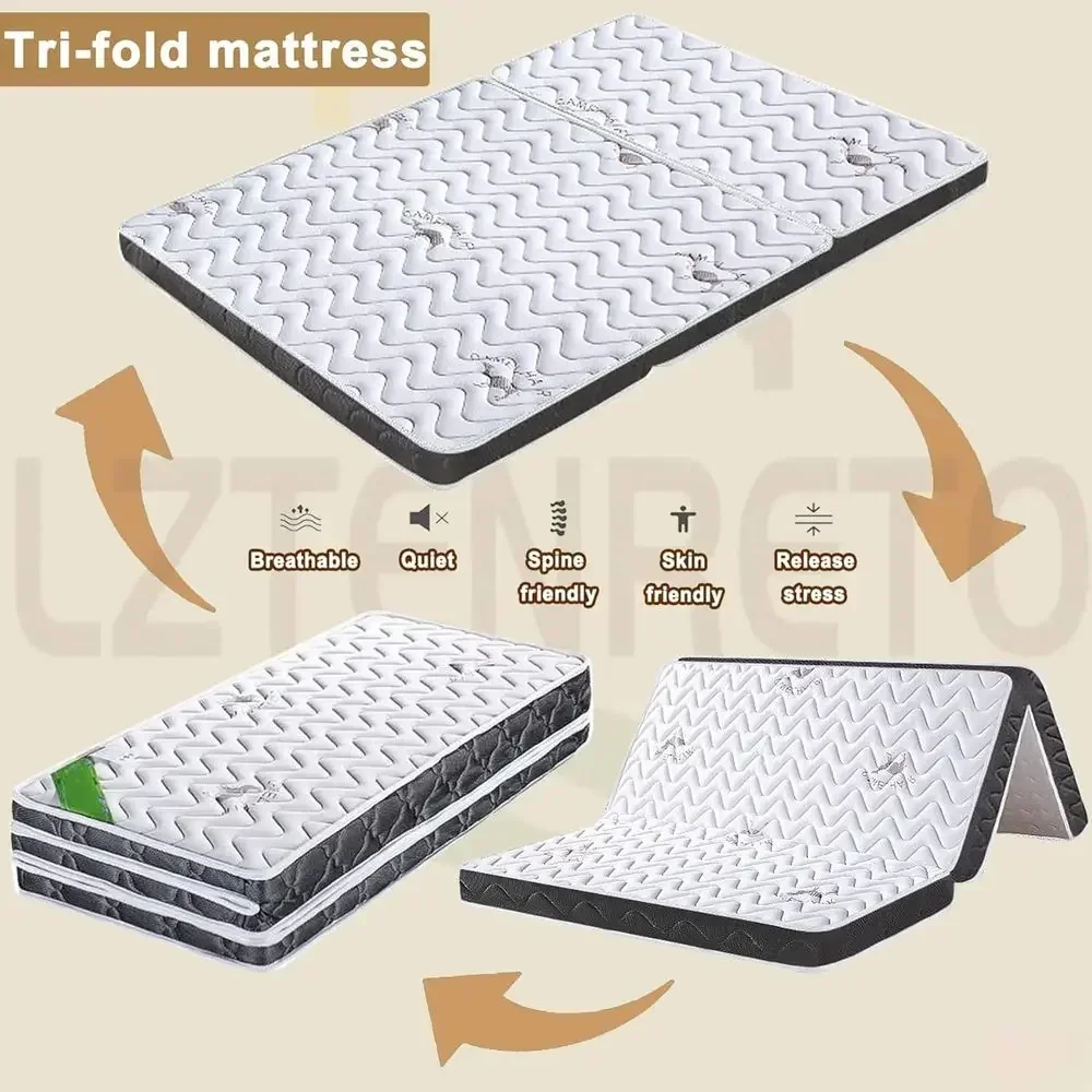Organic Coconut Coir Mattress Topper - 2-Tone, Full 9cm Thickness for Back Pain Relief