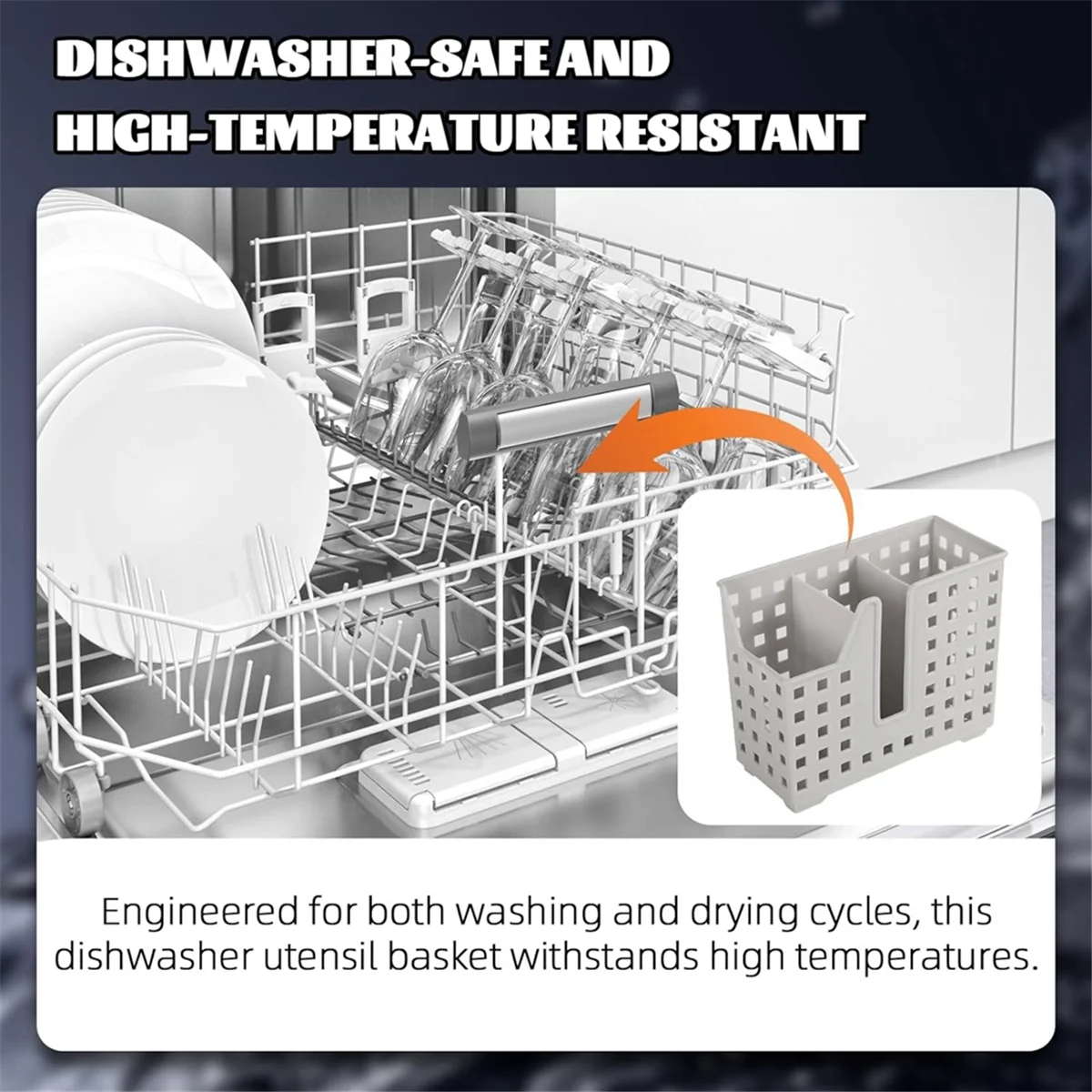 2 Pack Dishwasher Basket for Straw and Chopstick Dishwasher Utensil Basket Dishwasher Drainer Basket for Washing Drying