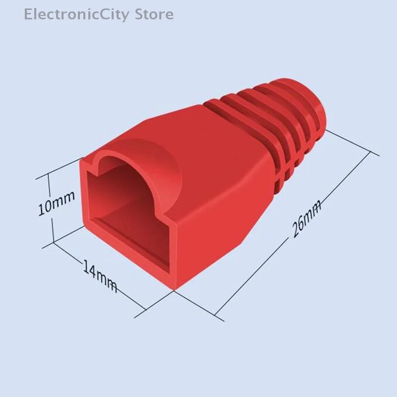 50/100Pcs RJ45 Cable Connector Plug Cover Ethernet Network Cable Connector Plugs Strain Relief Boots RJ45 Ethernet cable head