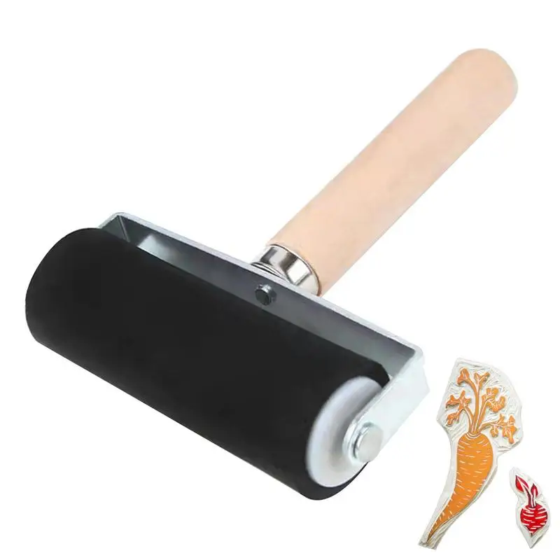 Professional Rubber Roller Ink Painting Printmaking Roller Art Craft Projects Ink Stamping Tool Paint Roller