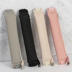 Luxury Pu Leather Elastic Buckle Pencil Case For Book Notebook Pen Bag Touch Screen Cover Office Meeting Easy Carry