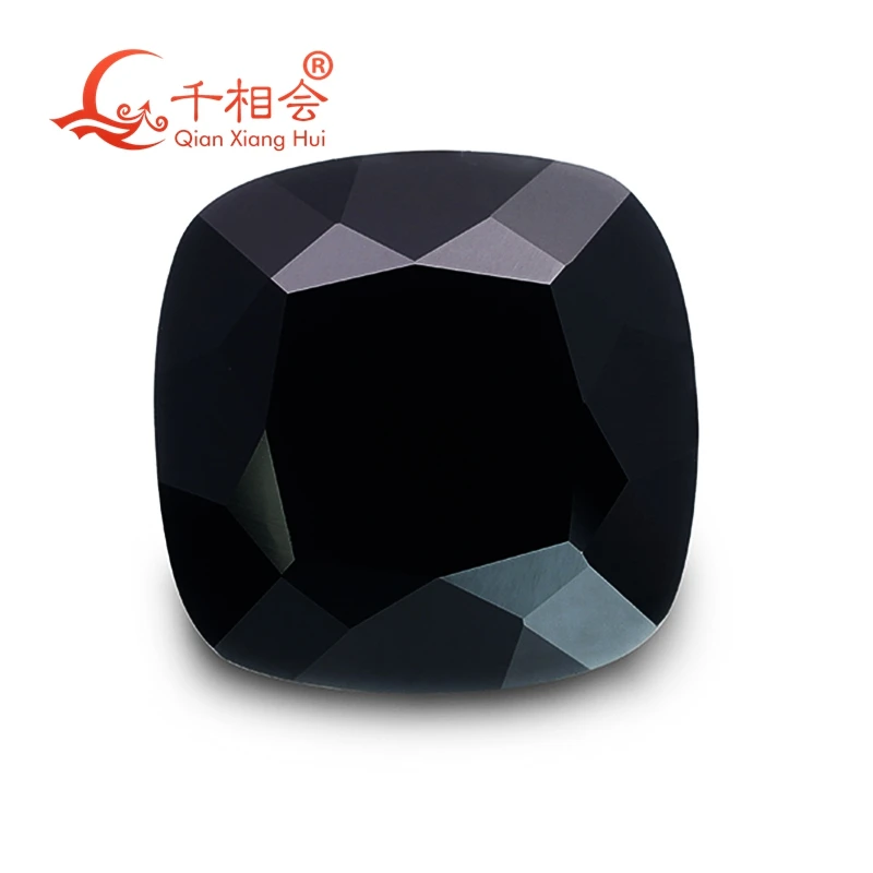 11.48ct  cushion shape diamond cut Natural Spinel black color  Decoration Gifts Loose Gemstone GRC certificated