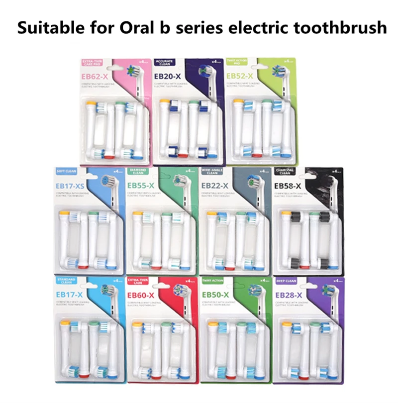 Têtes de rechange pour brosse à dents électrique, blanchiment, recharge pour Braun Oral B, vente en gros, 4 pièces