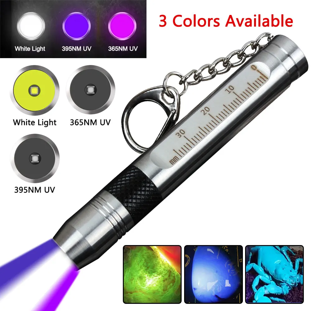 

3W LED UV Pen Light Mini UV Flashlight 395nm/365nm Rechargeable Pet Urine Ore Tinea Scorpion Invisible Ink Marker Check light