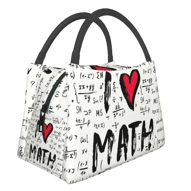 Math Lovers Insulated Lunch Bag for Camping Travel Geek Mathematics Teacher Resuable Cooler Thermal Lunch Box Women