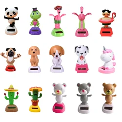 Hot Solar Energy Car Interior Ornaments Animal Doll Figurine Sway Model Automotive Dashboard Decorate Children's Gifts