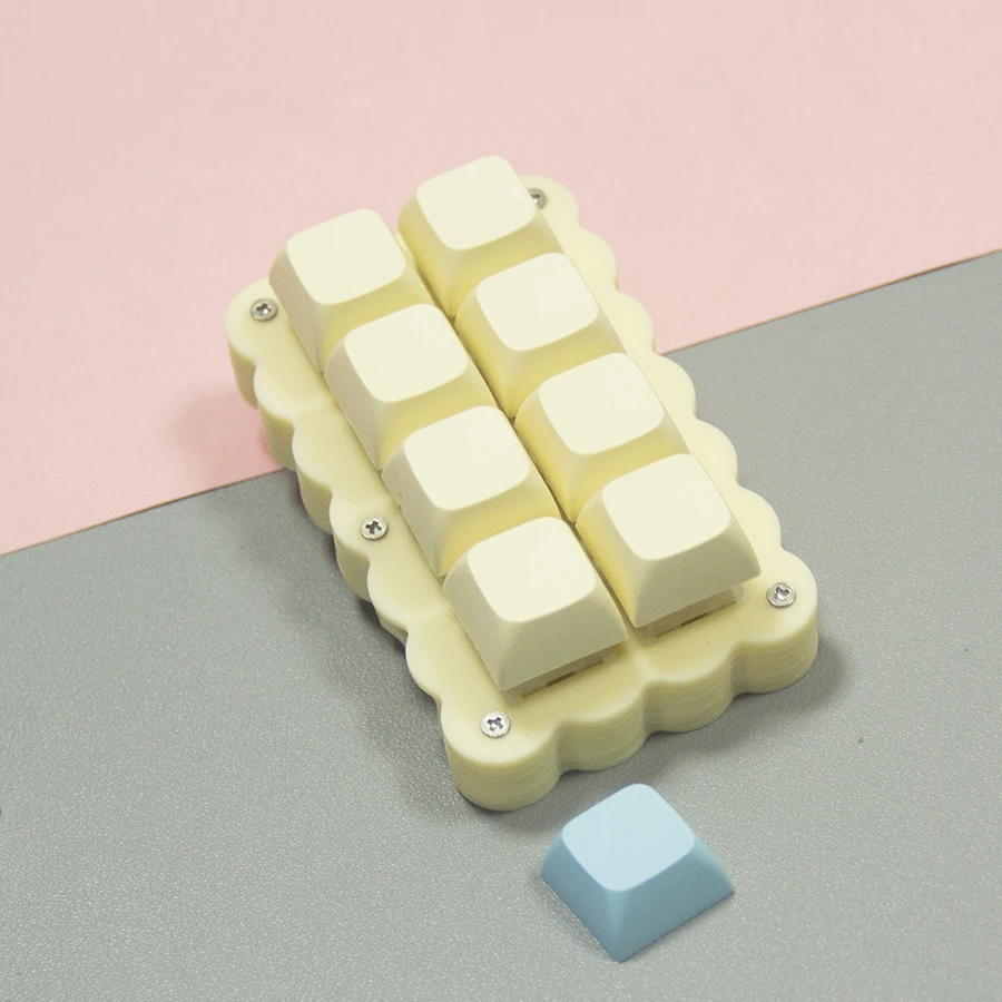 Cookies Keyboard for Gaming DIY Cream Color RGB Backlit VIAL Mechanical Hotswappable Offical